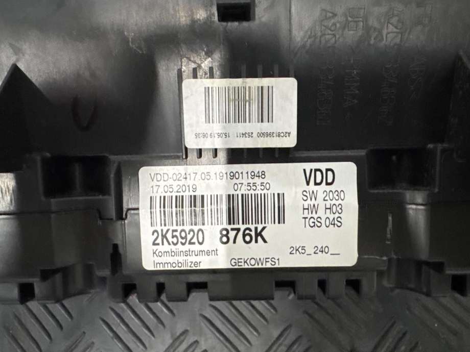 Instrumentpanel til VW Caddy 2020-->> (Type IV) (2K5920876K|)