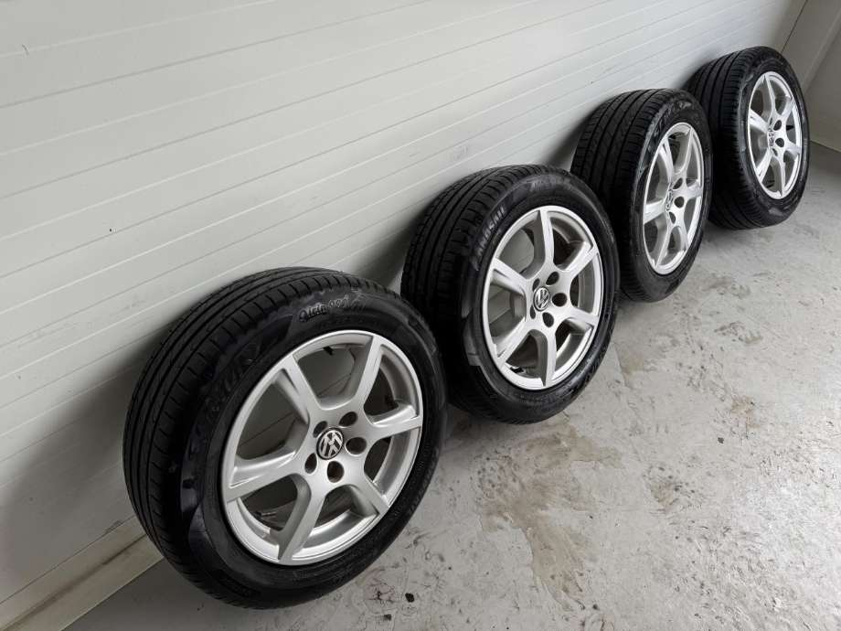 Hjulsett aluminium sommer til VW Polo 2009-2014 (Type V, Fase 1)  (195/55/15|6JX15 ET40|DATO (06/21)  5MM)