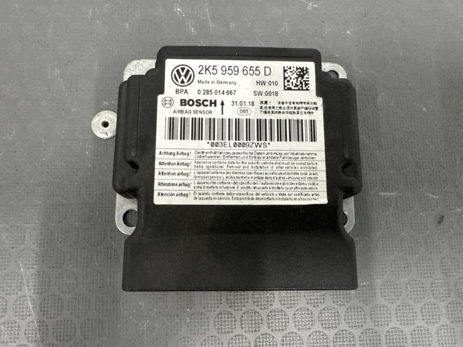 Airbag elektronikk til VW Caddy, 2015-2020 (Type III, Fase 3) (2K5959655D)