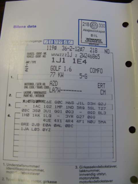 VW Golf IV 1998-2003 , Motorkode: , Girkassekode: 