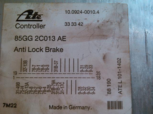 Styreenhet ABS til Ford Scorpio 1985-1991  (ATE|84GG2C013AE|)