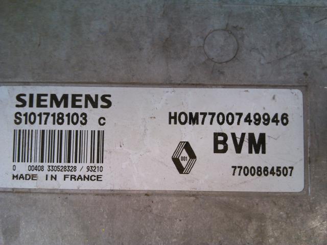 Styreenhet forgasser til Renault 19 1990-1996  (SIEMENS|S101718103 C|7700864507|)