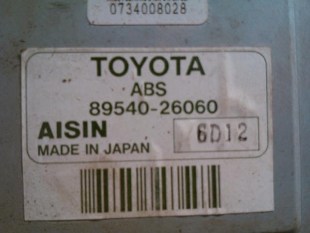 Styreenhet ABS til Toyota Hiace 1996-2001 (Fase 1)  (TOYOTA|89540-26060|)