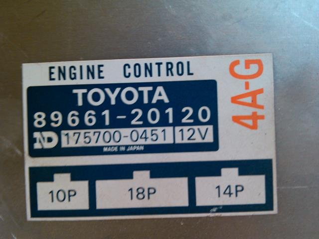 Styreenhet motor til Toyota Celica 1986-1989 (Type IV)  (TOYOTA|89661-20120|175700-0451|)