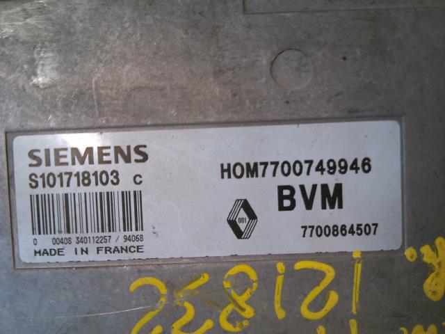 Styreenhet motor til Renault 19 1990-1996  (SIEMENS|S101718103C|7700864507|)
