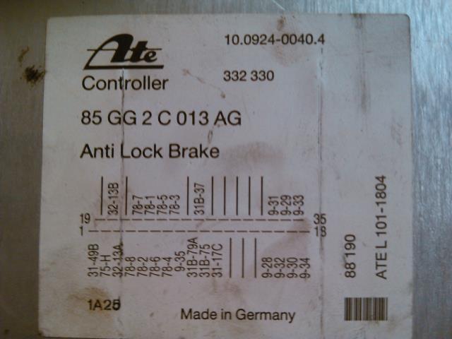Styreenhet ABS til Ford Sierra 1987-1993  (ATE|85GG2C013AG|)