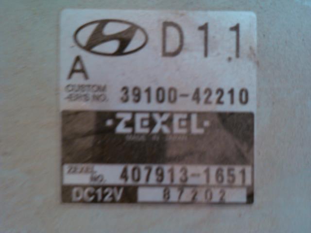 Styreenhet motor til Hyundai H-1 1998-2005 (Type I, Fase 1)  (ZEXEL|D1139100-42210|)