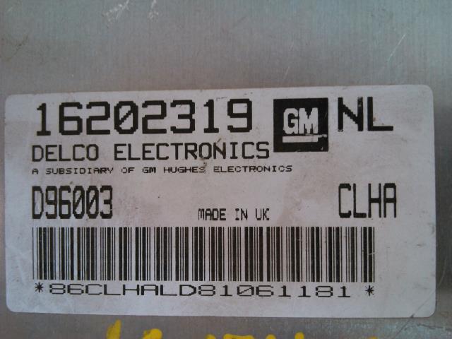 Styreenhet motor til Opel Vectra B 1996-2001  (DELCO|16202319|D96003|)