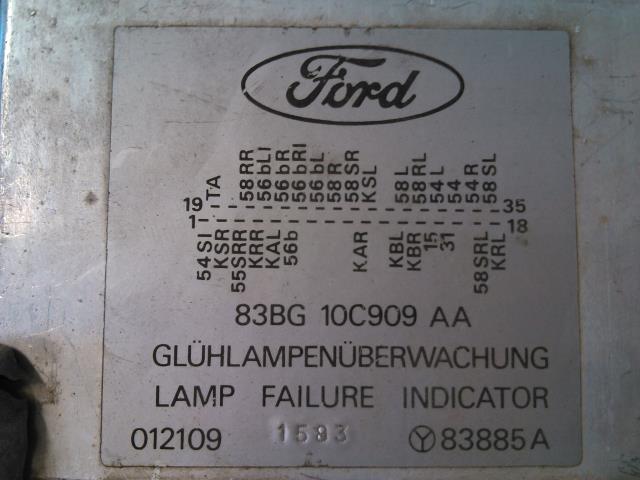 Styreenhet diverse til Ford Sierra 1982-1987 (83GB 10C909 AA|)