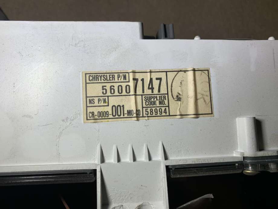 Instrumentpanel til Jeep Cherokee, 1986-1996 (Type II, Fase 1)  