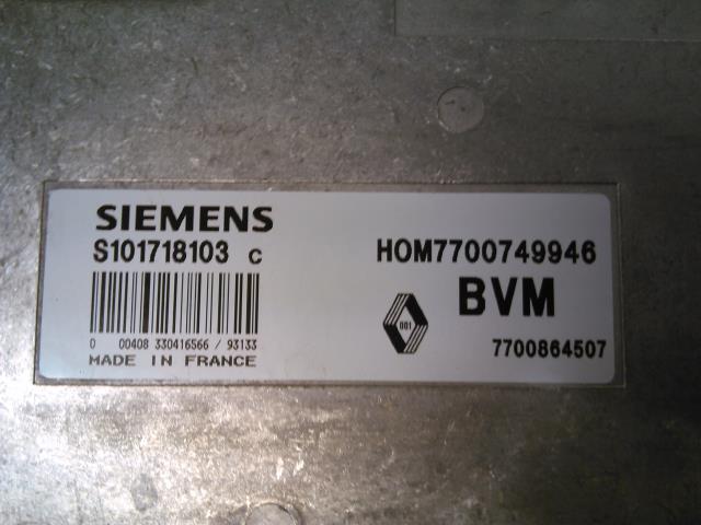 Styreenhet forgasser til Renault 19 1990-1996  (SIEMENS|S101718103C|7700864507|)