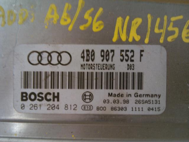 Styreenhet motor til Audi A6 1997-2001 (Type II, Fase 1) (C5) (C5) (BOSCH|0 261 204 812|4B0 907 552F|)