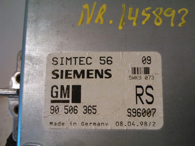 Styreenhet motor til Opel Vectra B 1996-2001  (SIEMENS|GM 90506 365|RS S 96007.|)