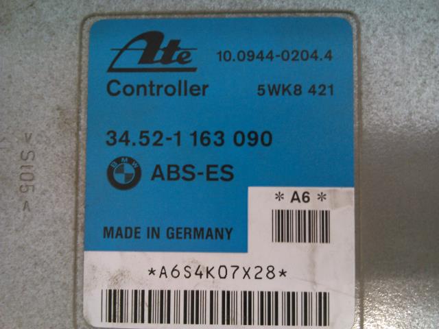 Styreenhet ABS til BMW 3-Serie 1991-2000 (E36) (E36) (ATE|1009440204.4|3452-1163090|5WK8 421)