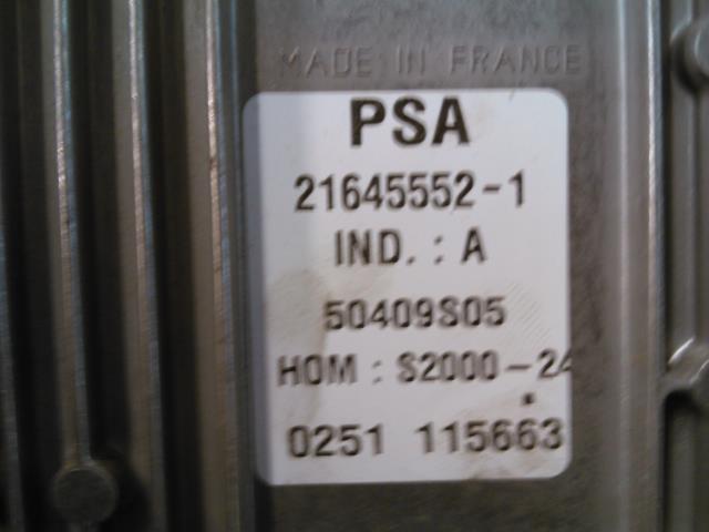 Styreenhet motor til Citroën Berlingo 1996-2002 (Type I, Fase 1)  (SAGEM|9637706280|9641815880|)