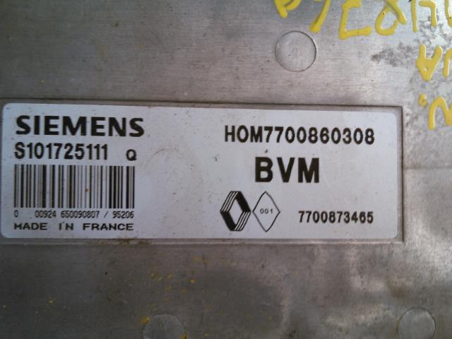 Styreenhet motor til Renault Laguna 1994-1998 (Type I, Fase 1)  (SIEMENS|S101725111Q|HOM7700860308.|)