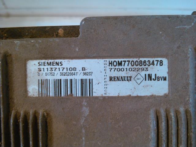Styreenhet motor til Renault Laguna 1994-1998 (Type I, Fase 1)  (SIMENS|S113717108|)