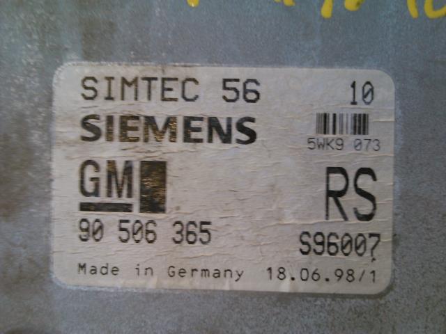 Styreenhet motor til Opel Vectra B 1996-2001  (SIEMENS|90506365|S96007|)