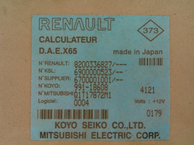 Styreenhet diverse til Renault Clio 2001-2006 (Type II, Fase 2) (KOYO SEIKO|991-18608|)