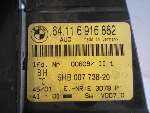 Varmeapparat betjening til BMW 3-Serie 1998-2005 (E46) (E46) (5HB 007 738-20|)