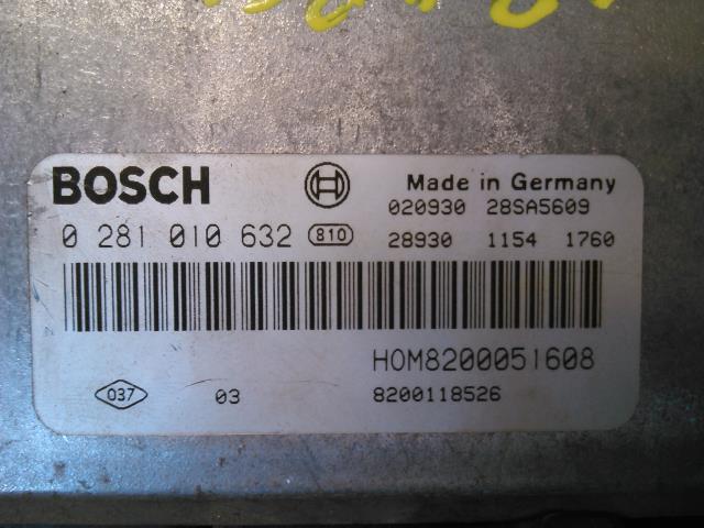 Styreenhet motor til Opel Vivaro A 2001-2006  (BOSCH|0281010632|8200118526|)