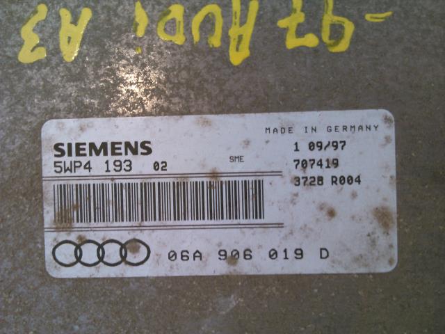 Styreenhet motor til Audi A3 1996-2003 (Type I) (SIEMENS|5WP419302|06A906019D|)