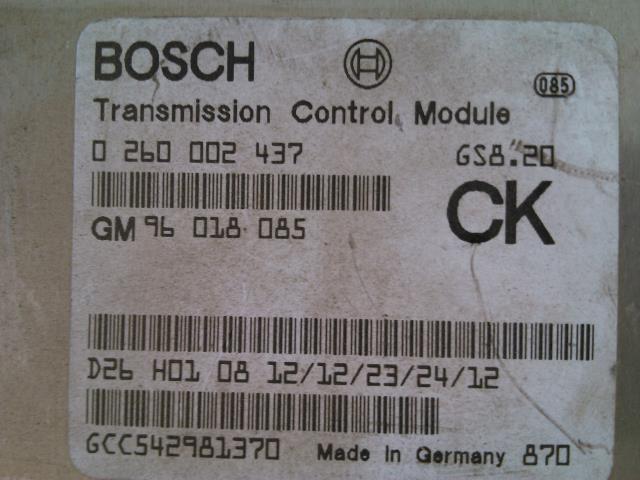 Styreenhet girkasse til Opel Omega B 1994-1999  (BOSCH|026002437|96018085|)