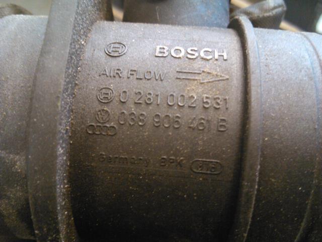 Luftmengde/luftmassemåler til VW Golf V, Combi 2003-2008  (BOSCH|038 906 461 B|0 281 002 531|)
