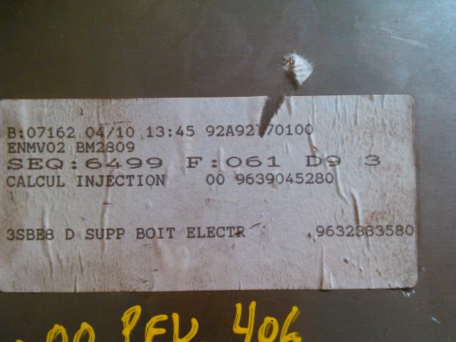 Styreenhet motor til Peugeot 406 1999-2004 (Fase 2)  (MAGNETI M|SW16377064|)