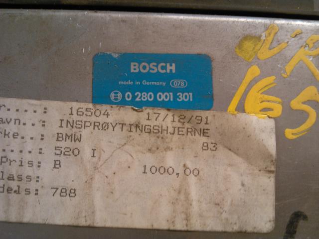 Styreenhet motor til BMW 5-Serie 1981-1988 (E28) (E28) (BOSCH|0 280 001 301|NR0280001301|)