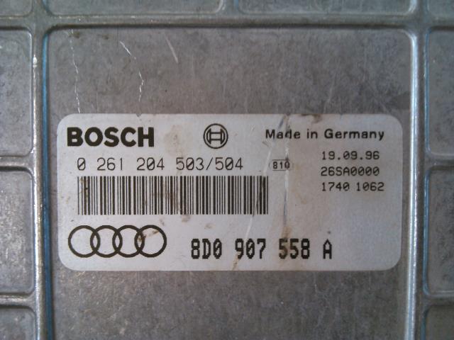 Styreenhet motor til Audi A4 1995-1999 (Type I, Fase 1) (B5) (B5) (BOSCH|0261204503/504|8DO907558A|)