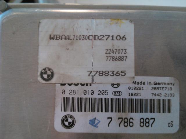 Styreenhet motor til BMW 3-Serie 1998-2005 (E46) (E46) (BOSCH|0 281 010 205|)