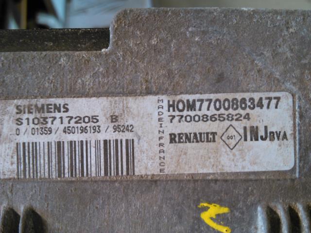 Styreenhet motor til Renault Laguna 1994-1998 (Type I, Fase 1)  (SIEMENS|S103717205|)