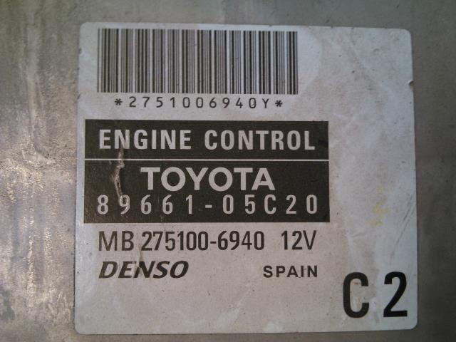 Styreenhet motor til Toyota Avensis 2003-2008 (Type II)  (DENSO|89661-05C20|MB 275100-6940|)
