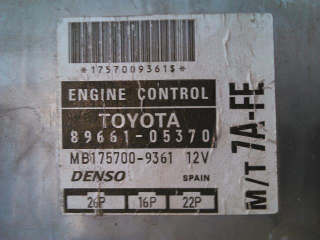 Styreenhet motor til Toyota Avensis 1997-2000 (Type I, Fase 1)  (DENSO|MB175700-9361|89661-05370|)