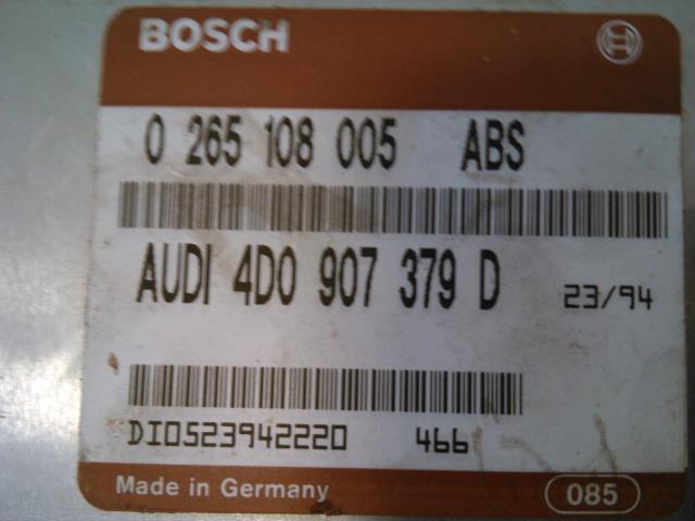 Styreenhet ABS til Audi A6 1994-1997 (Type I) (C4) (C4) (BOSCH|0256108005 ABS|4DO907379D|)