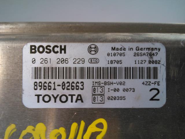 Styreenhet motor til Toyota Corolla 2000-2002 (Fase 2)  (BOSCH|0 261 206 229|)