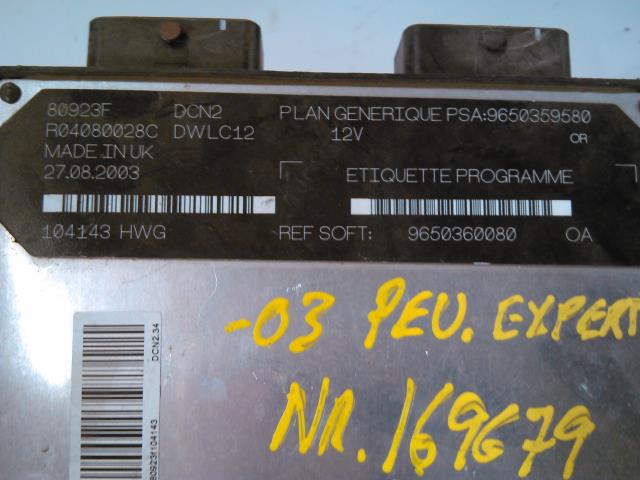Styreenhet motor til Peugeot Expert 1996-2007 (Type I)  (LUCAS|R04080028C|9650359580|9650360080)