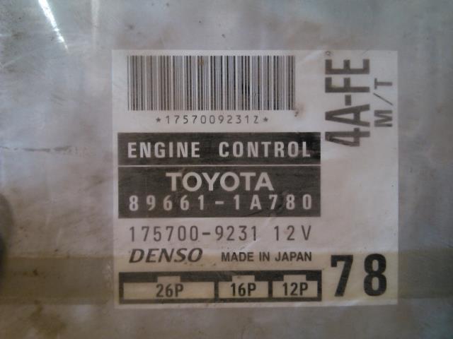 Styreenhet motor til Toyota Corolla 1997-2000 (Fase 1)  (DENSO|89661-1A780|175700-9231|)