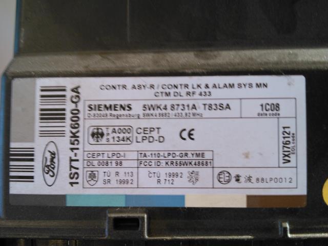Styreenhet diverse til Ford Mondeo 2001-2007 (Type III) (SIMENS|5WK48731AT83SA|1S7T-15K600-GA|)