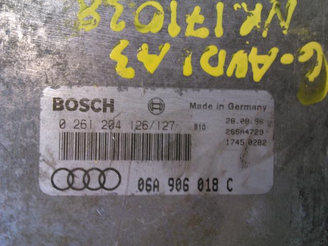 Styreenhet motor til Audi A3 1996-2003 (Type I)  (BOSCH|0 261 204 126\127|06A906018C|)