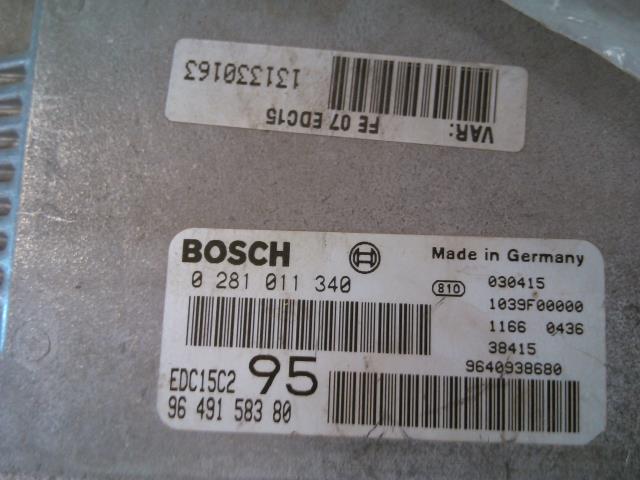 Styreenhet motor til Citroën C5 2001-2004 (Type I, Fase 1)  (BOSCH|0 281 011 340|)