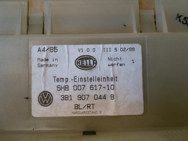 Varmeapparat betjening til VW Passat 1997-2000 (B5,3B) (B5,3B) (CLIMATRONI|3B1 907 044 B|)