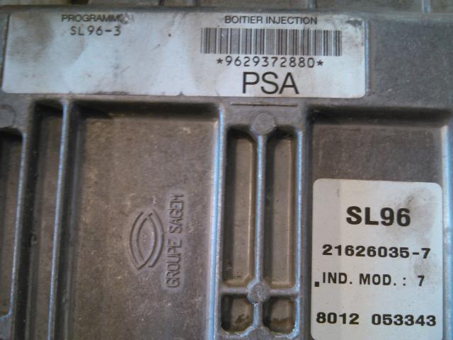Styreenhet motor til Peugeot 406 1996-1999 (Fase 1)  (SAGEM|SL 96 216260357|8012 053343|)