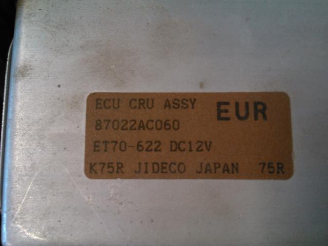 Styreenhet diverse til Subaru Outback 1996-1998 (Type I)  (JIDECO|87022AC060|ET70-622|)