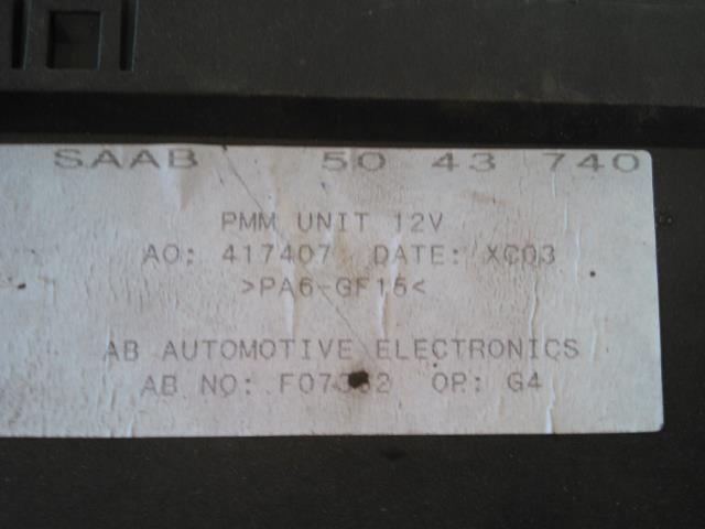 Styreenhet diverse til Saab 9-5 1997-2001 (Type I, Fase 1)  (SAAB|50 43 740|)