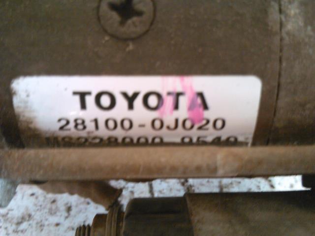 Starter til Toyota Yaris 1999-2003 (Type I, Fase 1)  