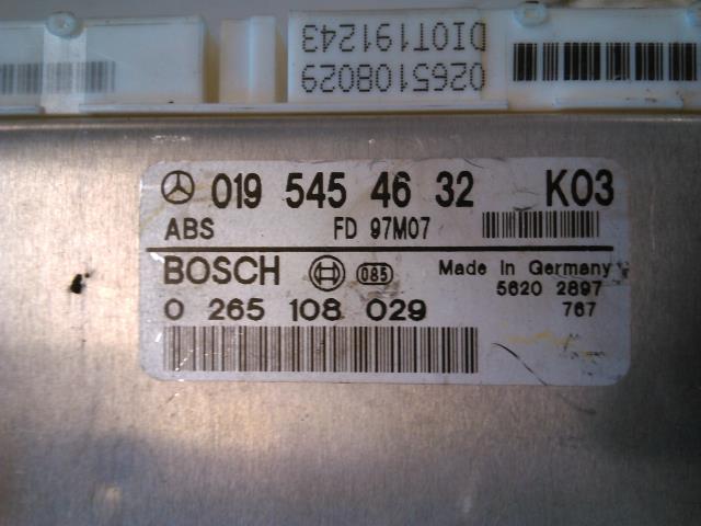 Styreenhet ABS til Mercedes C-Klasse 1993-2000 (W202) (W202) (BOSCH|0 265 108 029|019 545 46 32|)
