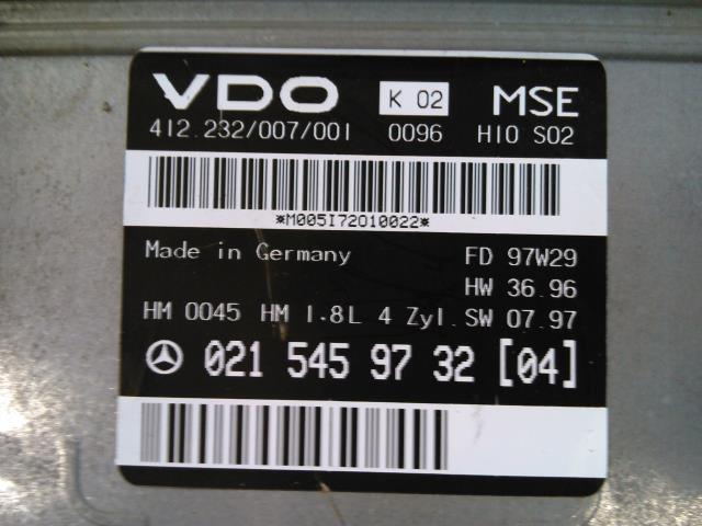 Styreenhet motor til Mercedes C-Klasse 1993-2000 (W202) (W202) (VDO|412.232/007/001|021 545 97 32|)