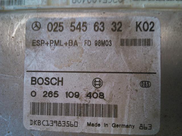 Styreenhet ABS til Mercedes E-Klasse 1995-2000 (Fase 1) (W210) (W210) (BOSCH|0 265 109 408|)
